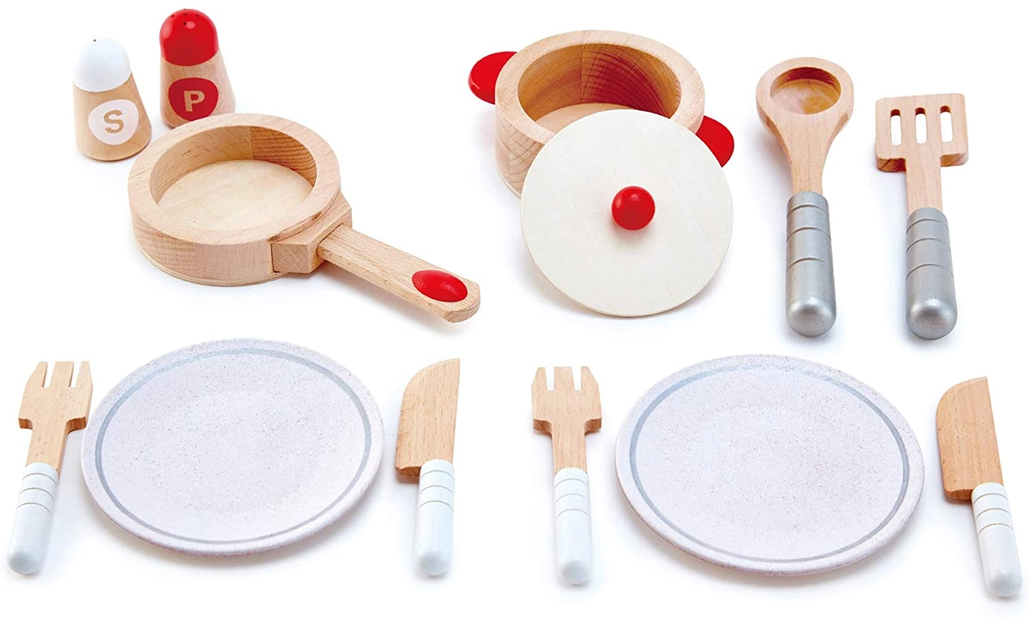 Hape Cook & Serve Set - Wooden 13 pcs
