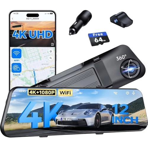 Hufdic Mirror Dash Cam - 4K Bundle