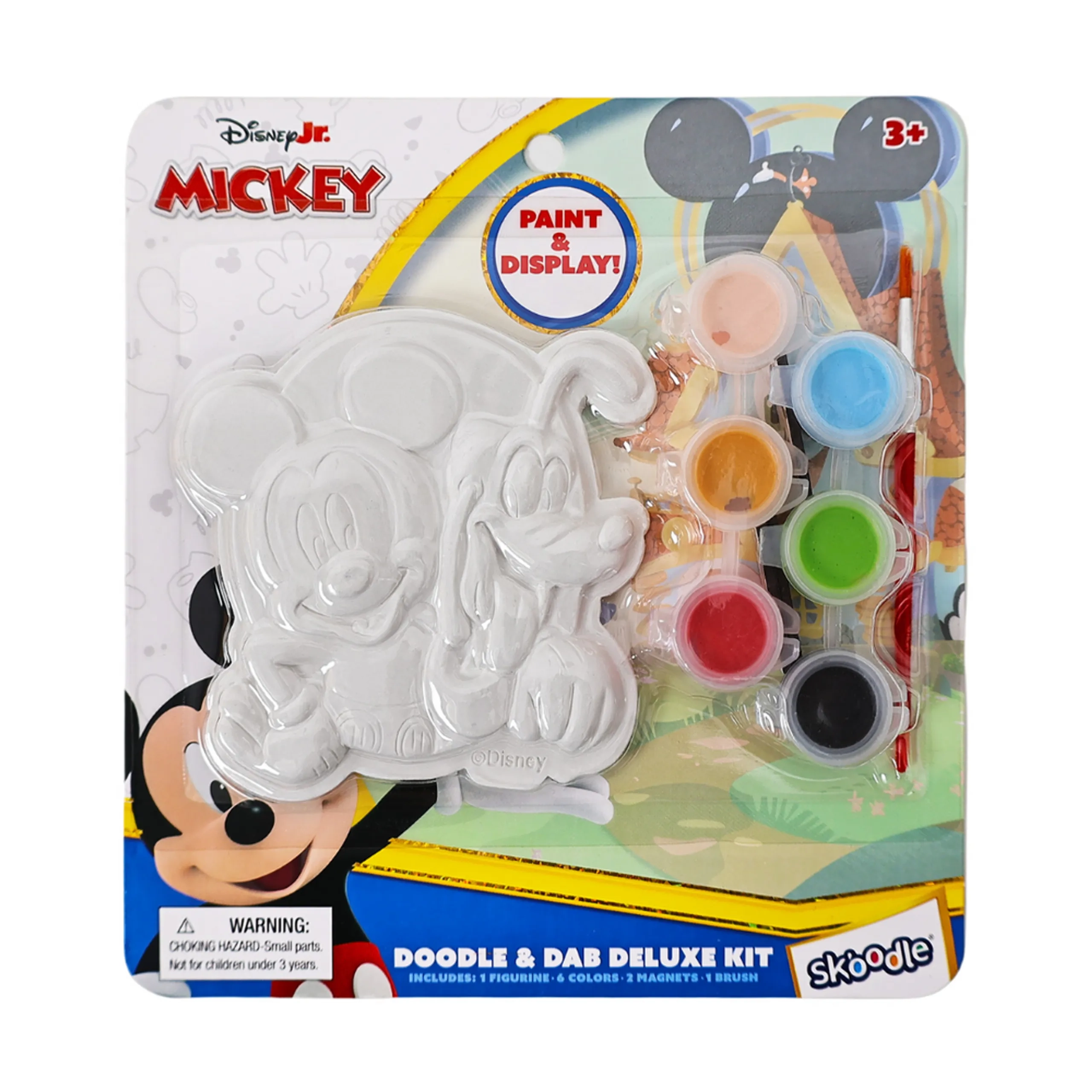 Mickey Mouse Paint And Display Figurine Kit - 6 Colors 3+ years