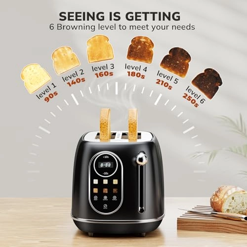 Smart Touch Screen Toaster - 2 Slice
