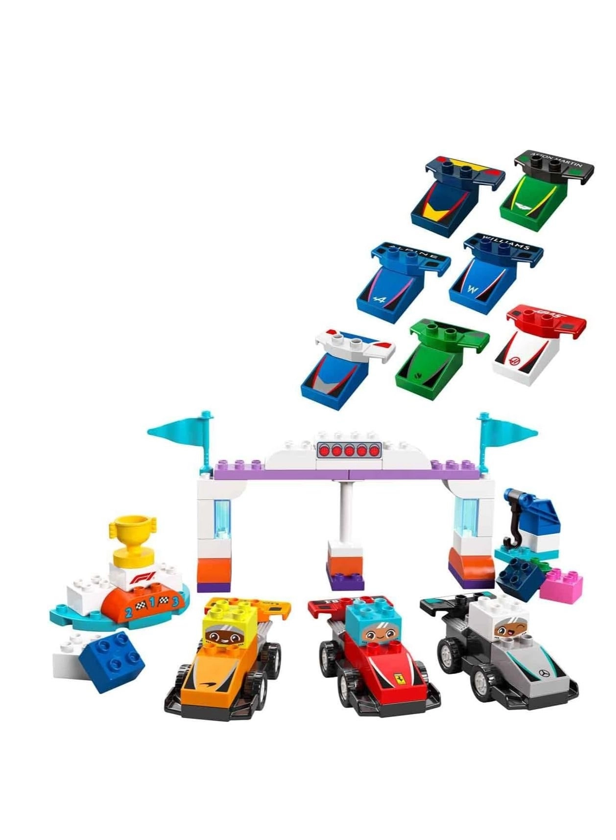 DUPLO Town F1 Team Race Cars & Drivers - 2 Plus Year multicolor