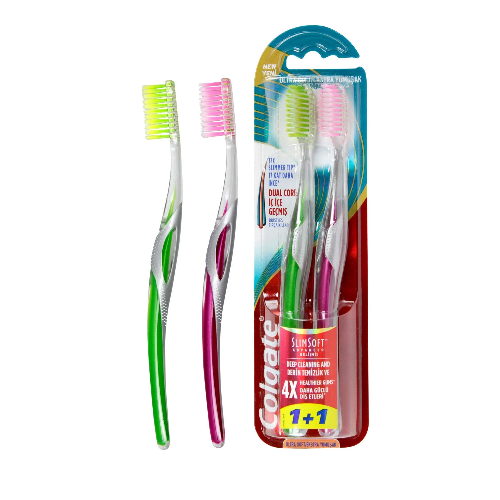 Slim Soft Advance Toothbrush - Ultra Soft 2-Piece Pack