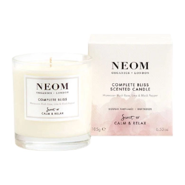 NEOM WELLBEING Complete Bliss Scented Candle - Moroccan Blush Rose / Lime / Black Pepper