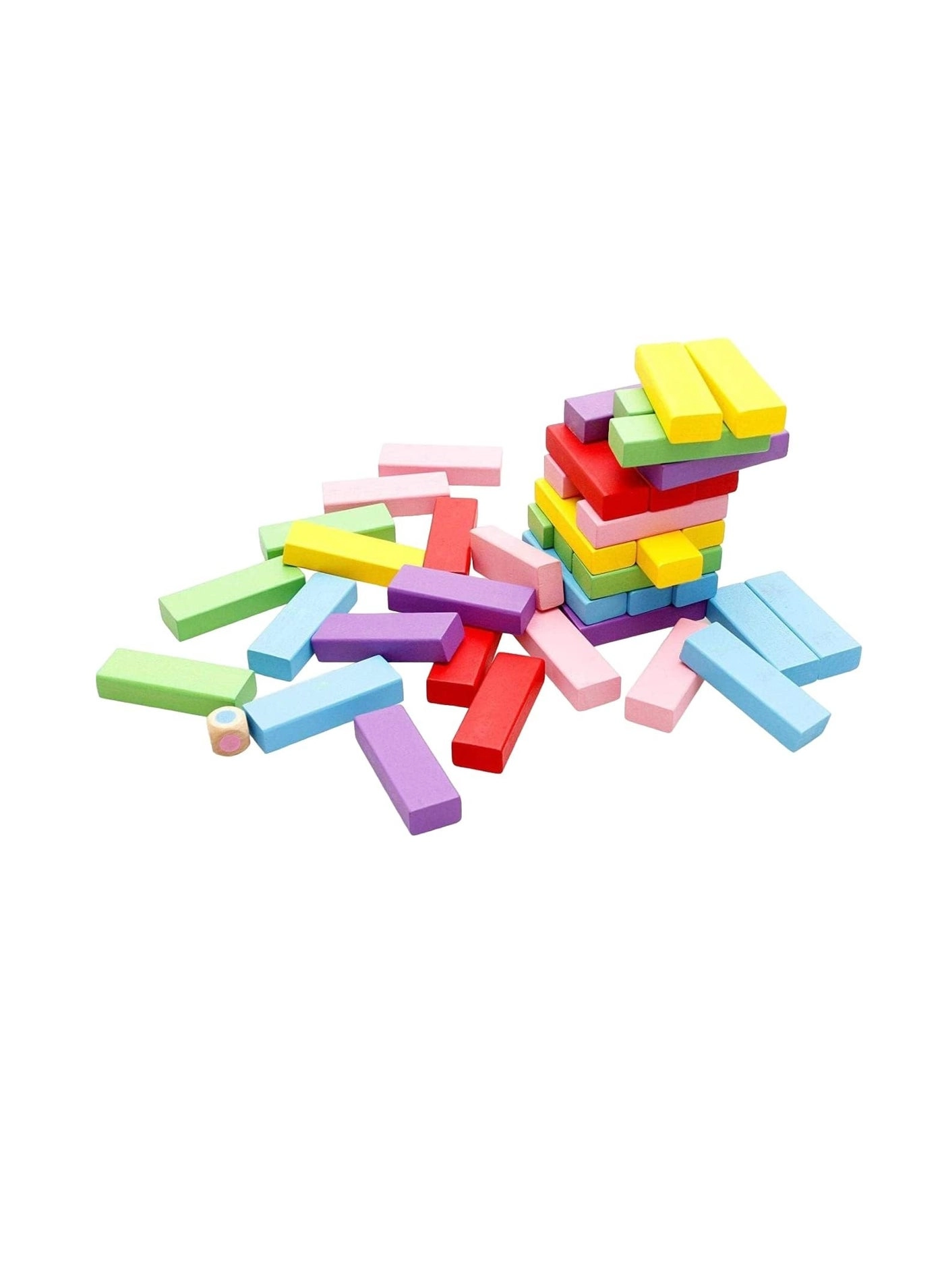 Wooden Tumbling Tower Blocks - 54 pcs