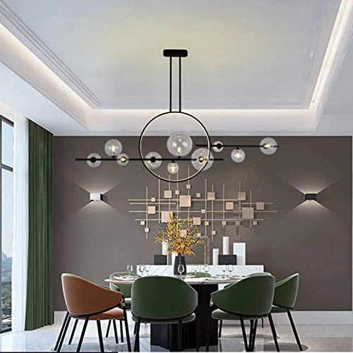 Bubble Decorative Hanging Lighting Fixture - Black clear glass 10