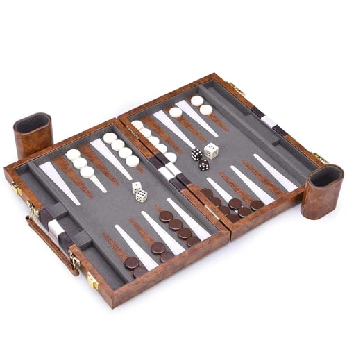 Backgammon Set - Folding Faux Leather