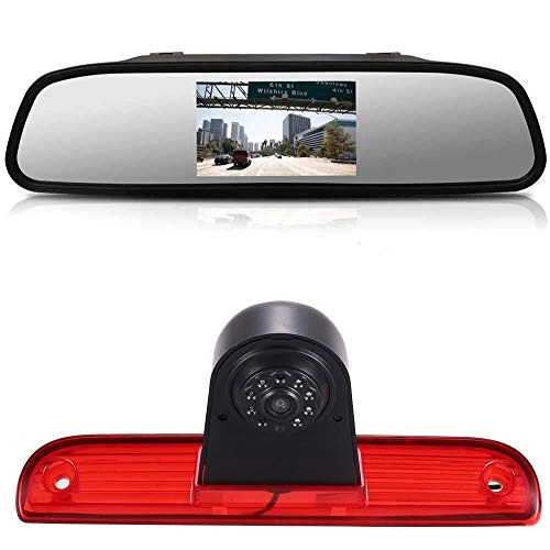 Brake Light Reversing Camera + Rear View Mirror Monitor - Night vision 628 x 586 pixels