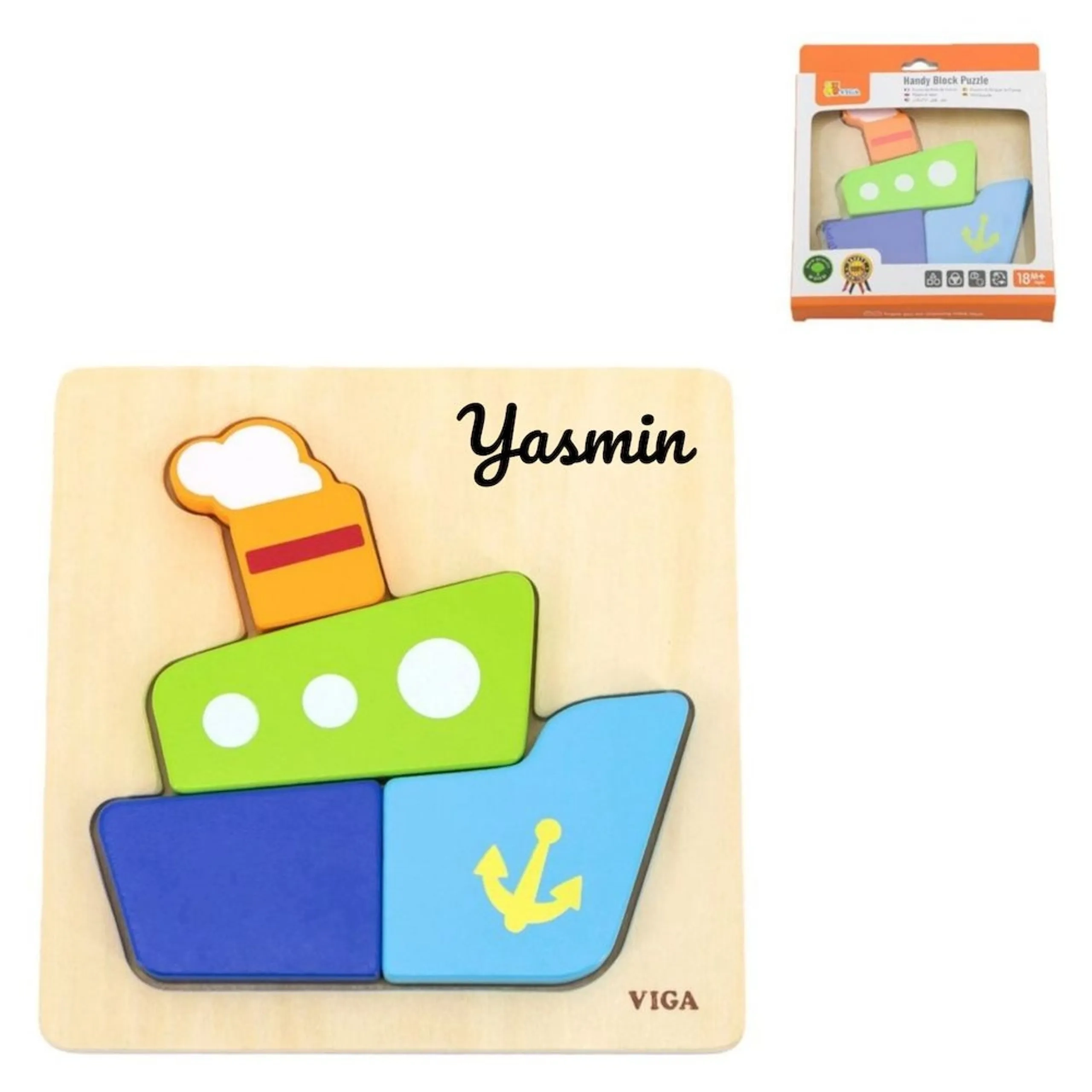 VIGA Boat Block Puzzle - 4 pcs
