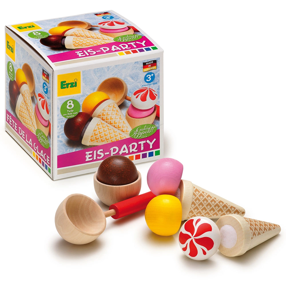 Erzi Assortment Ice-Cream Party - Beech wood Made in Germany (TBOX-28157)