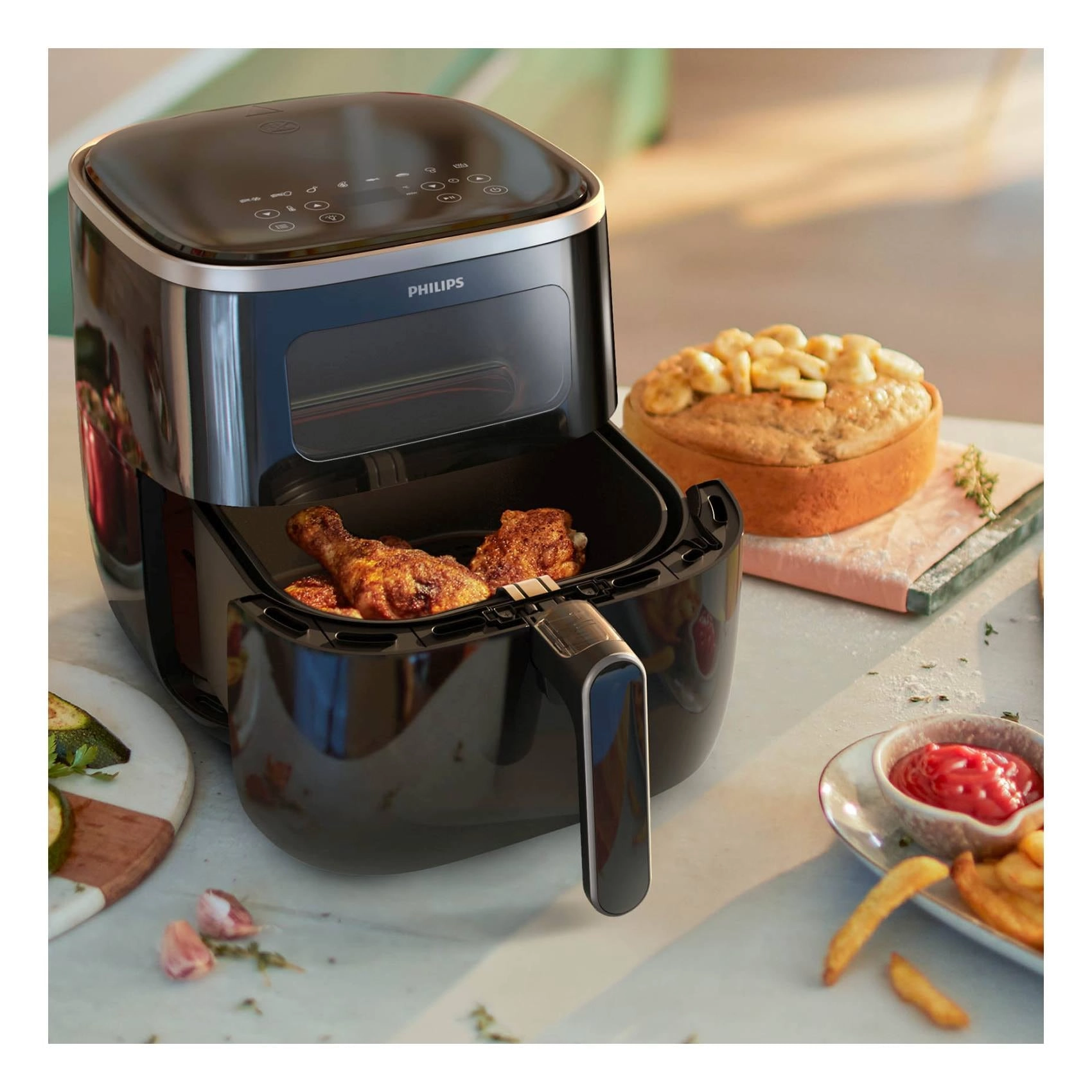 Air Fryer HD9257/80 - RapidAir Technology See Through Cooking Window