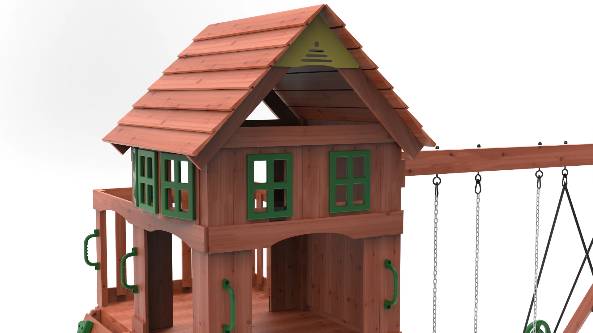 Playful peaks Swing Set - 18 L x 8 W x 10 H ft 2-12 years