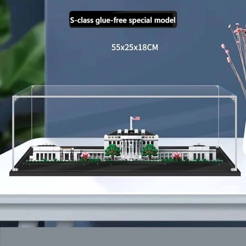 Display Case for Lego 21054 - 55 x 25 x 18cm Acrylic Clear