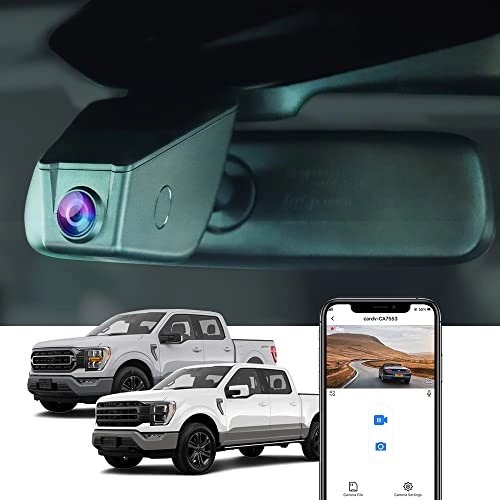 FITCAMX 4K Dash Cam - 2160P 30FPS 64GB Card for Ford F150 & F250 2021-2025