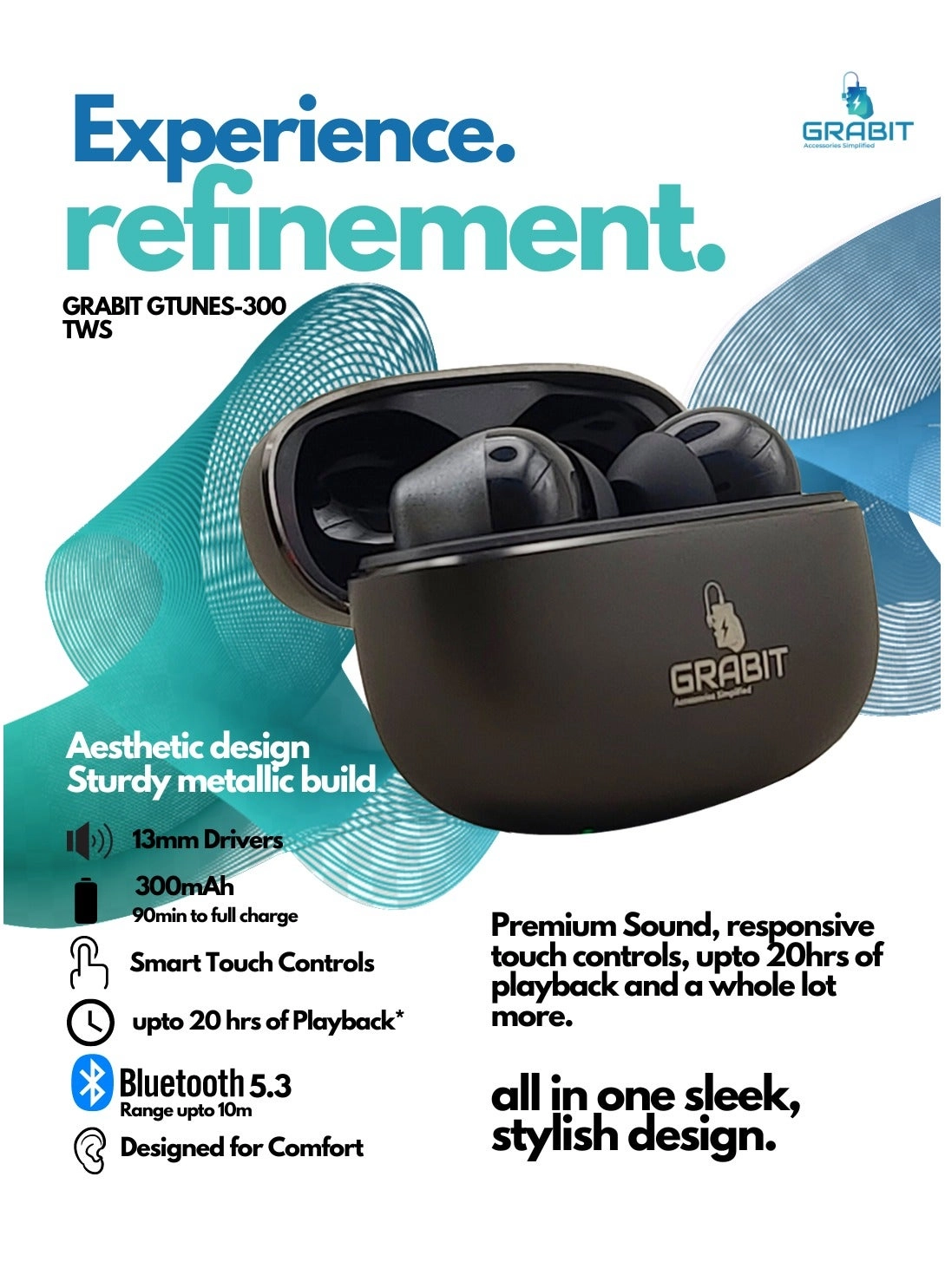 GTUNES-300 Wireless Earbud