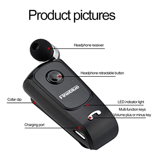 Bluetooth Headset for Universal - Bluetooth 4.0 Collar Clip