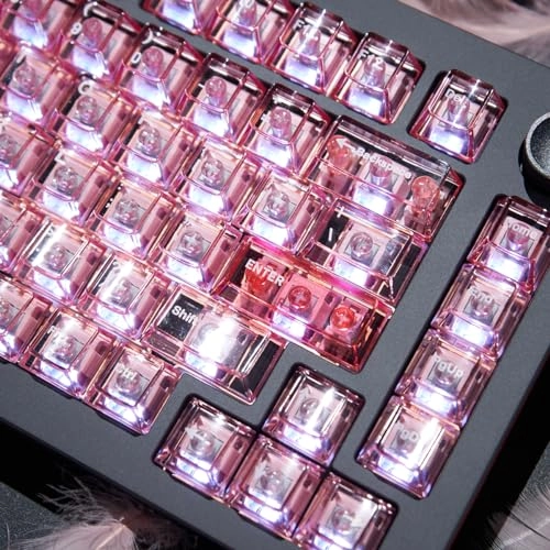 Green Crystal Transparent Key Cap Set - Wireless