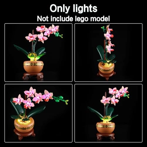 LED Light Kit Compatible with Lego Mini Orchid Set