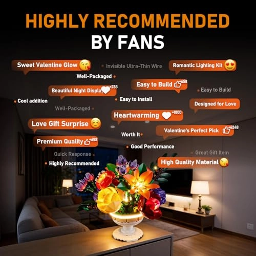 Flower Arrangement - LED light kit Compatible with Lego 10345