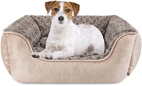 MZA STORES Rectangle Dog Bed - 19"x15" highresilience polyester fiber