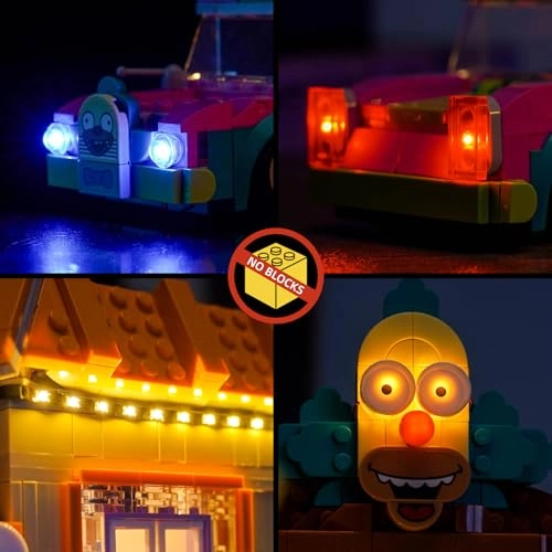 LED Light Set - Compatible with 10352 The Simpsons Krusty Burger Battery Powered