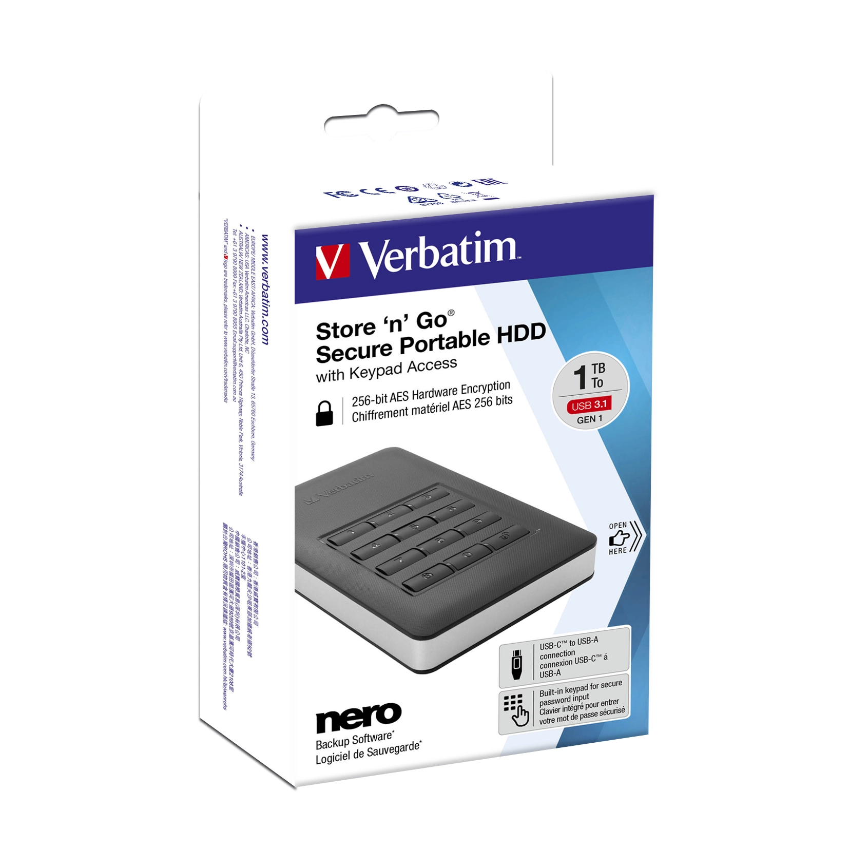 Store 'n' Go Secure Portable 2TB HDD