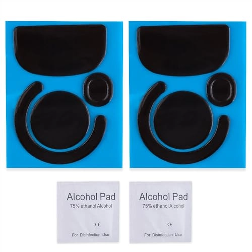 Rounded Curved Edges Mouse Skatez - 2 Sets Gray