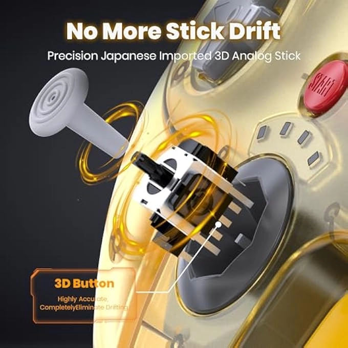 N64 CONTROLLER - KLARES GELB KLARES ROT Pack