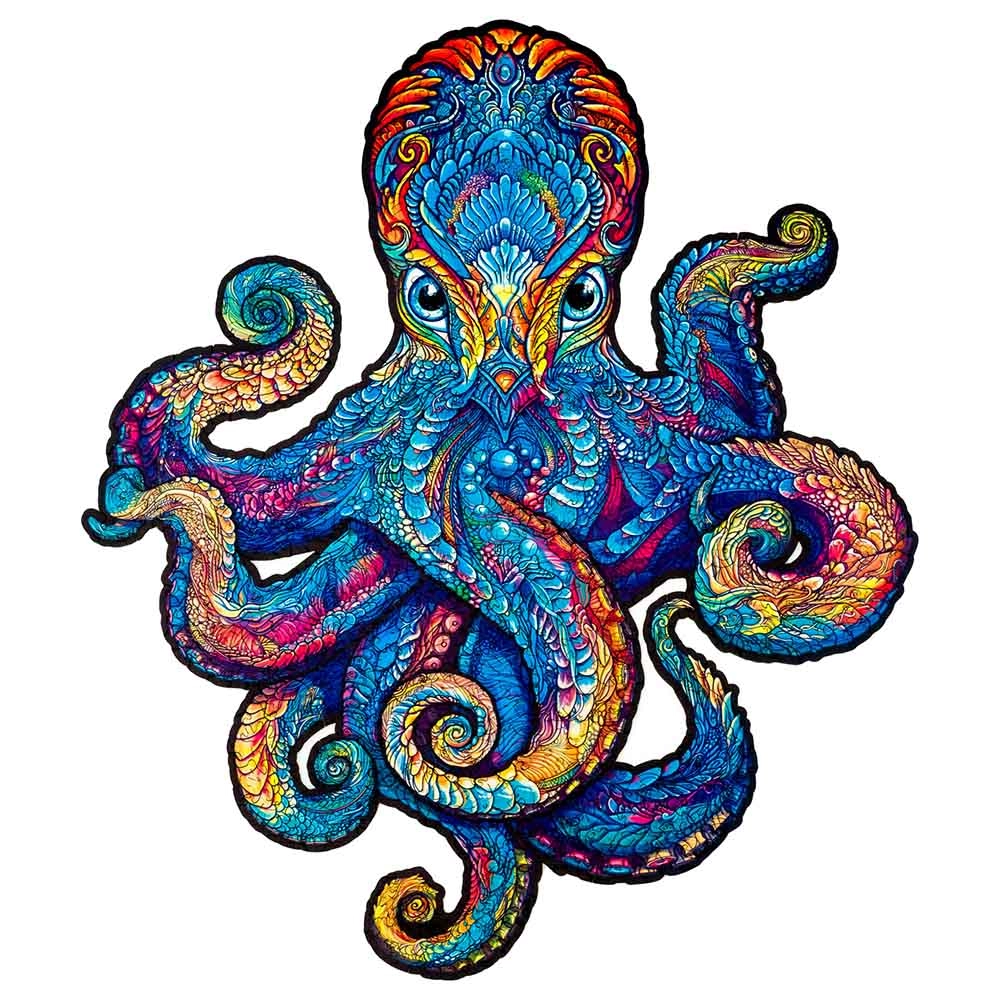Magnetic Octopus Wooden Puzzle (4107390-OCTOPUS_M) - 200 pcs