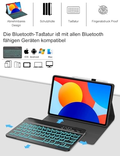 Keyboard Case for Xiaomi Redmi Pad SE - DE Wireless