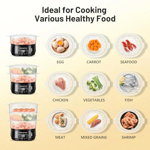 Electric Food Steamer - 13.7 Quarts