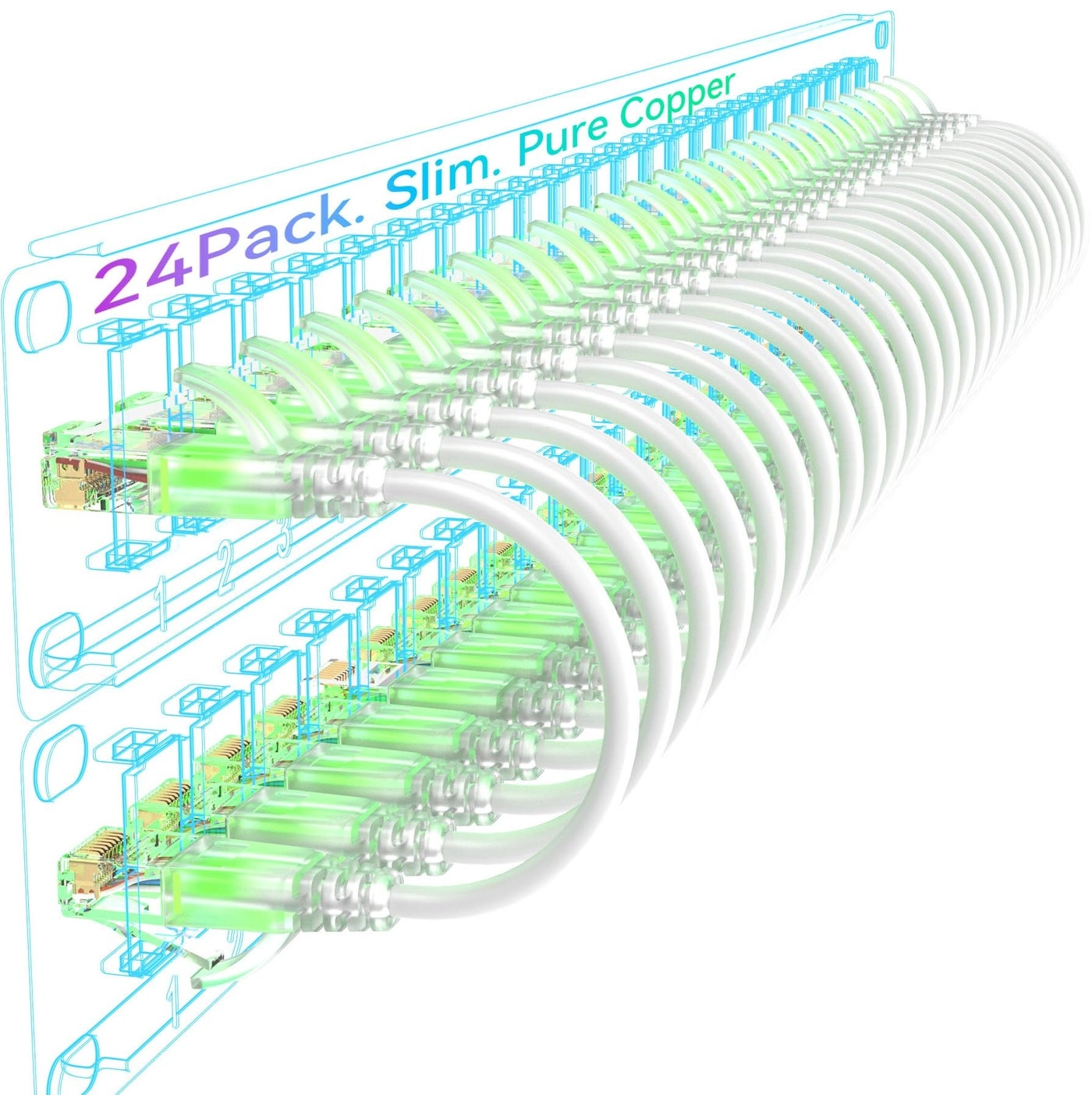 Cat6a Patch Cable - 2ft
