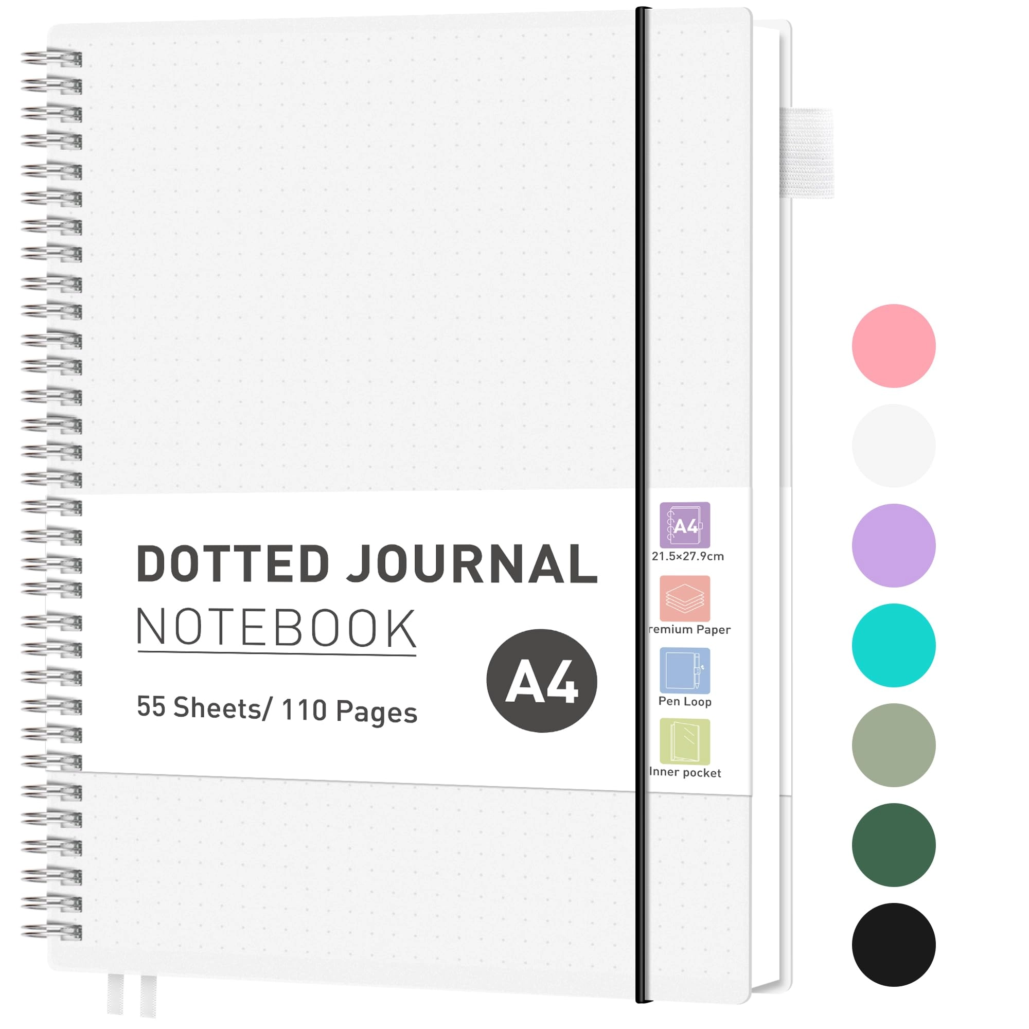 Bullet Dot Journal A4 Spiral - Dotted 55 Sheets