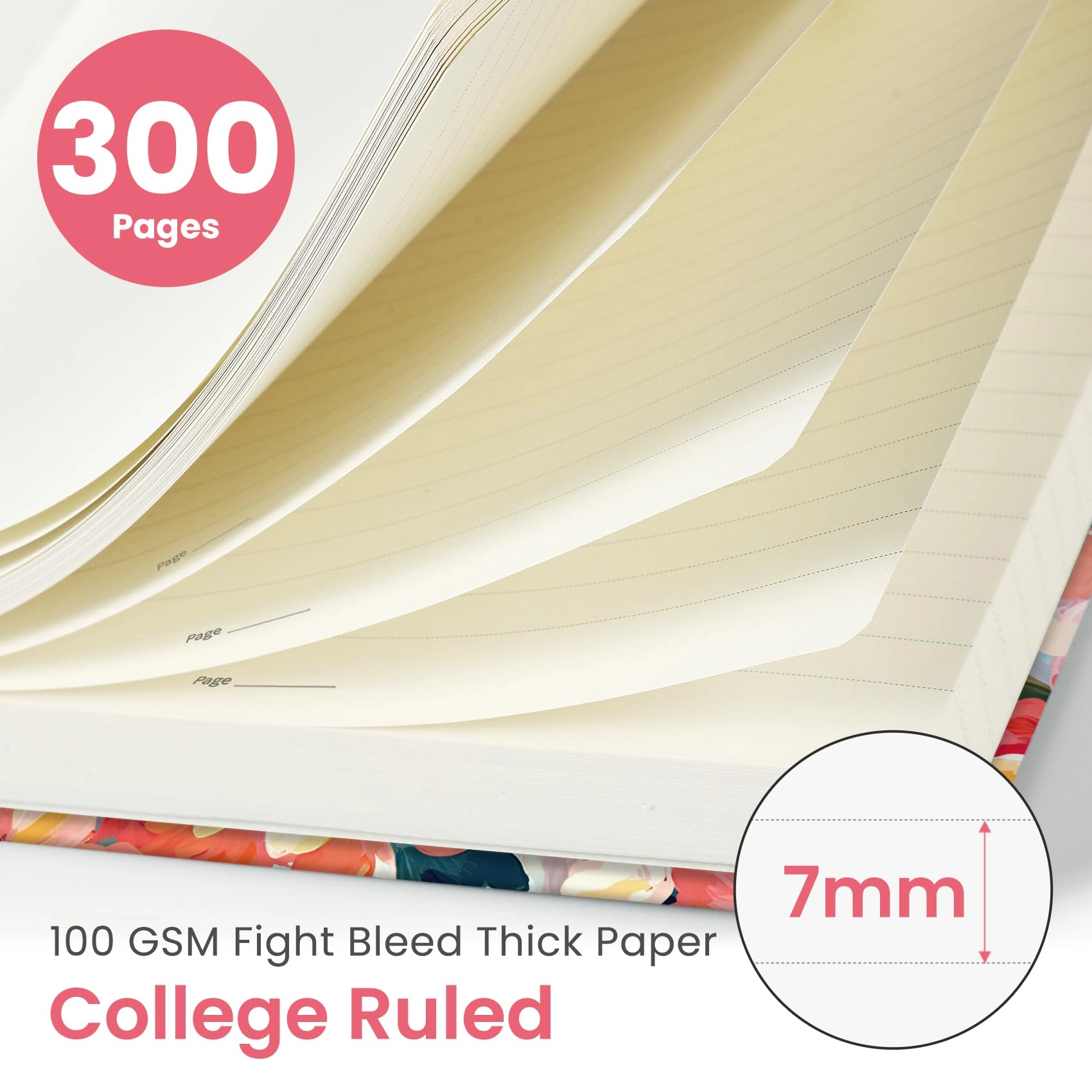 Spiral Notebook B5 Spiral - Lined 300 Pages