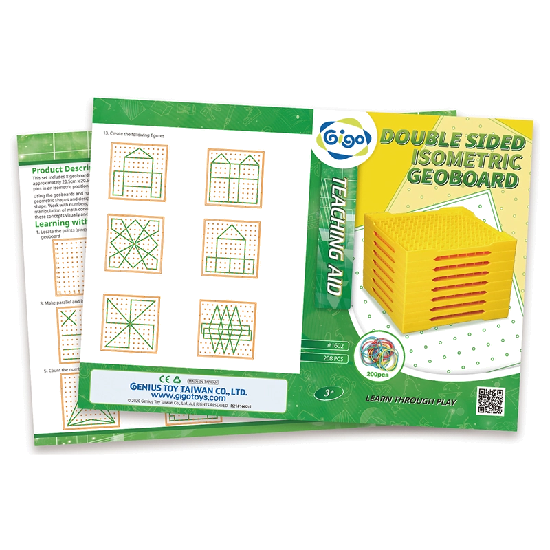 Double Sided Geoboard - Suitable For 6 Years & Above 8 pieces