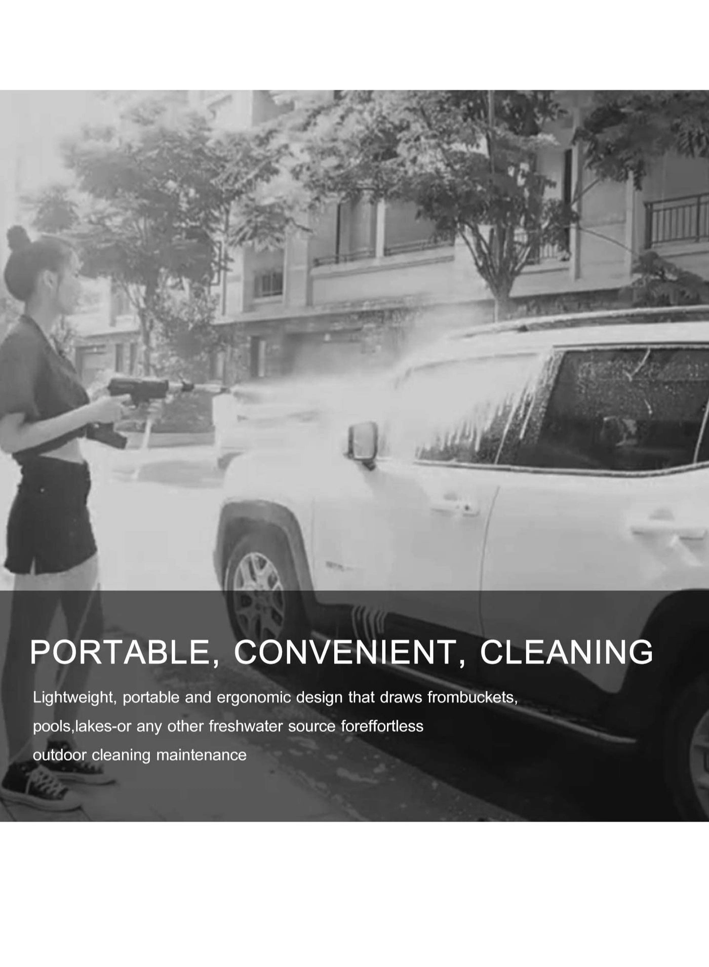 Cordless Portable Washer - 48V 200W 30Bar