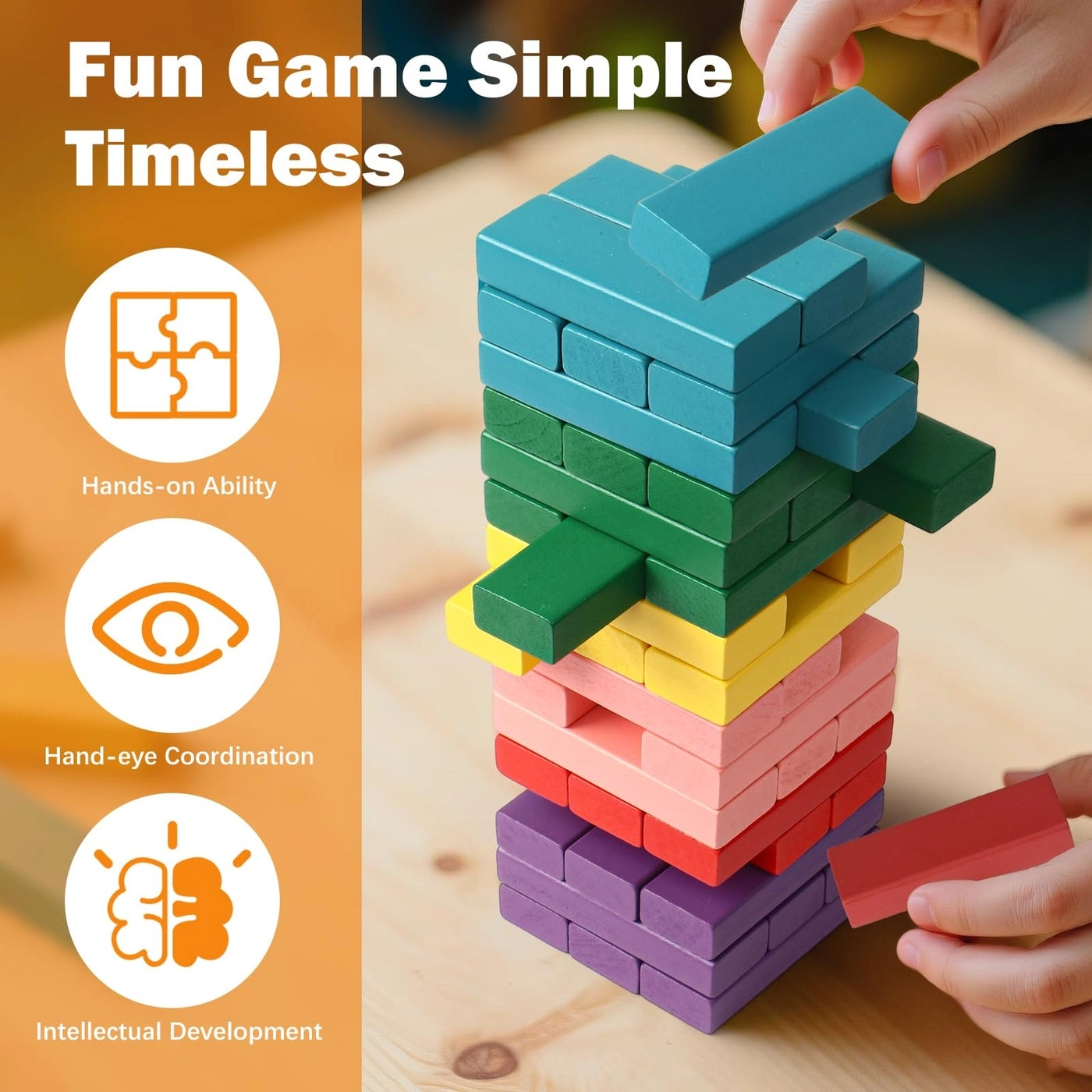 Wooden Stacking Board - 48 pcs