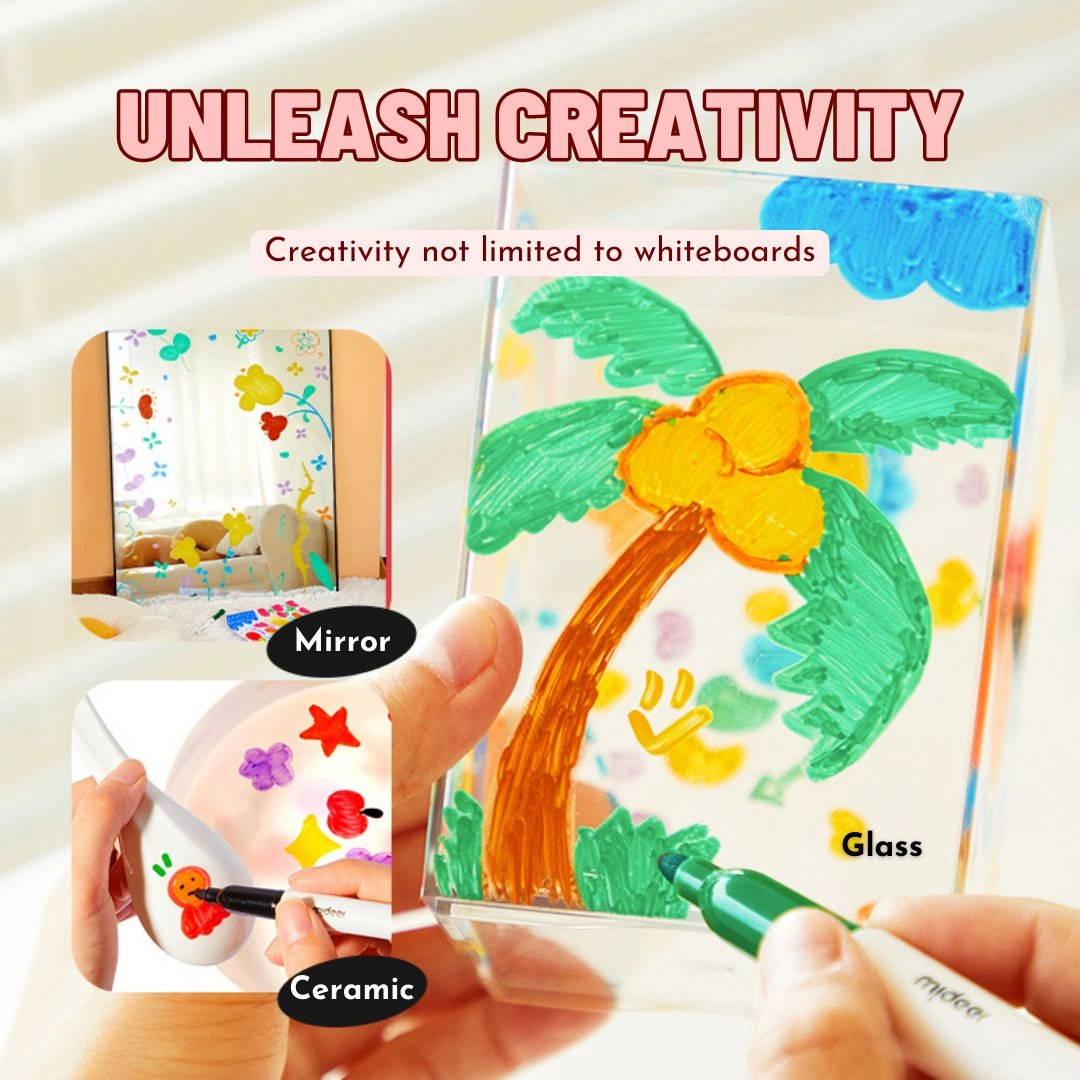 White Board Markers - 8 Colors Durable Tip