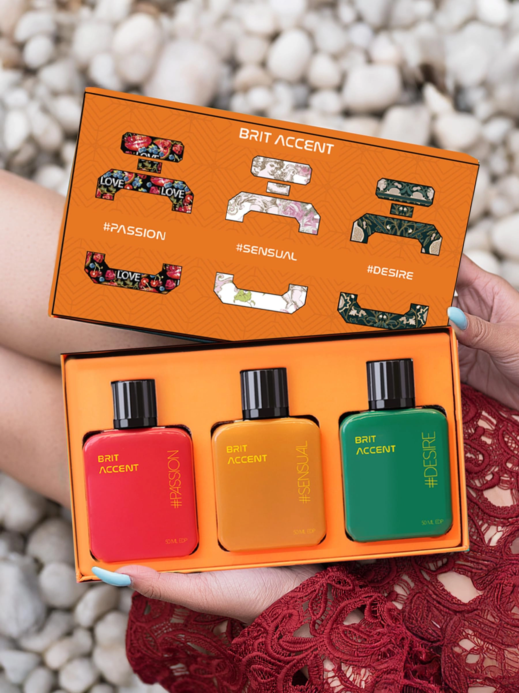BRIT ACCENT Passion - 50 ML Parfum + Sensual - 50 ML Parfum + Desire - 50 ML Parfum