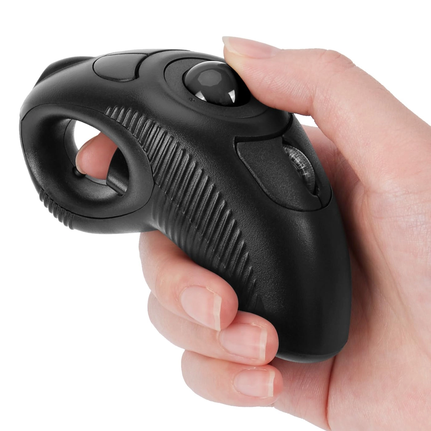 welspo Handheld Finger Trackball Mouse - Wireless USB