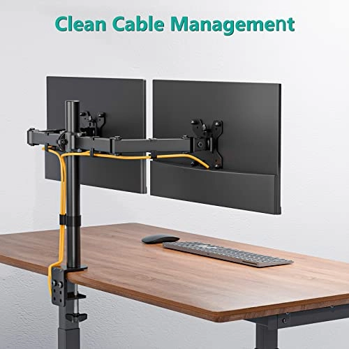 Dual LCD Monitor Desk Mount Stand - Two 27"