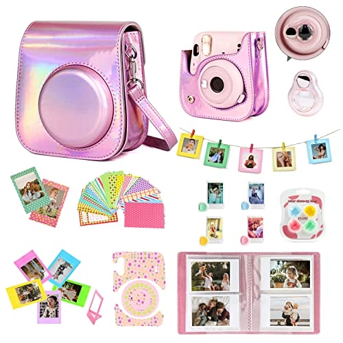Case - Magic Pink + Adjustable strap + Photo album + Four-color filter + Frame sticker + Camera sticker + Selfie mirror