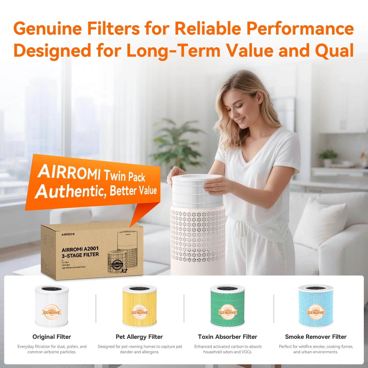 A2001 - Beige HEPA 3in1 Filter