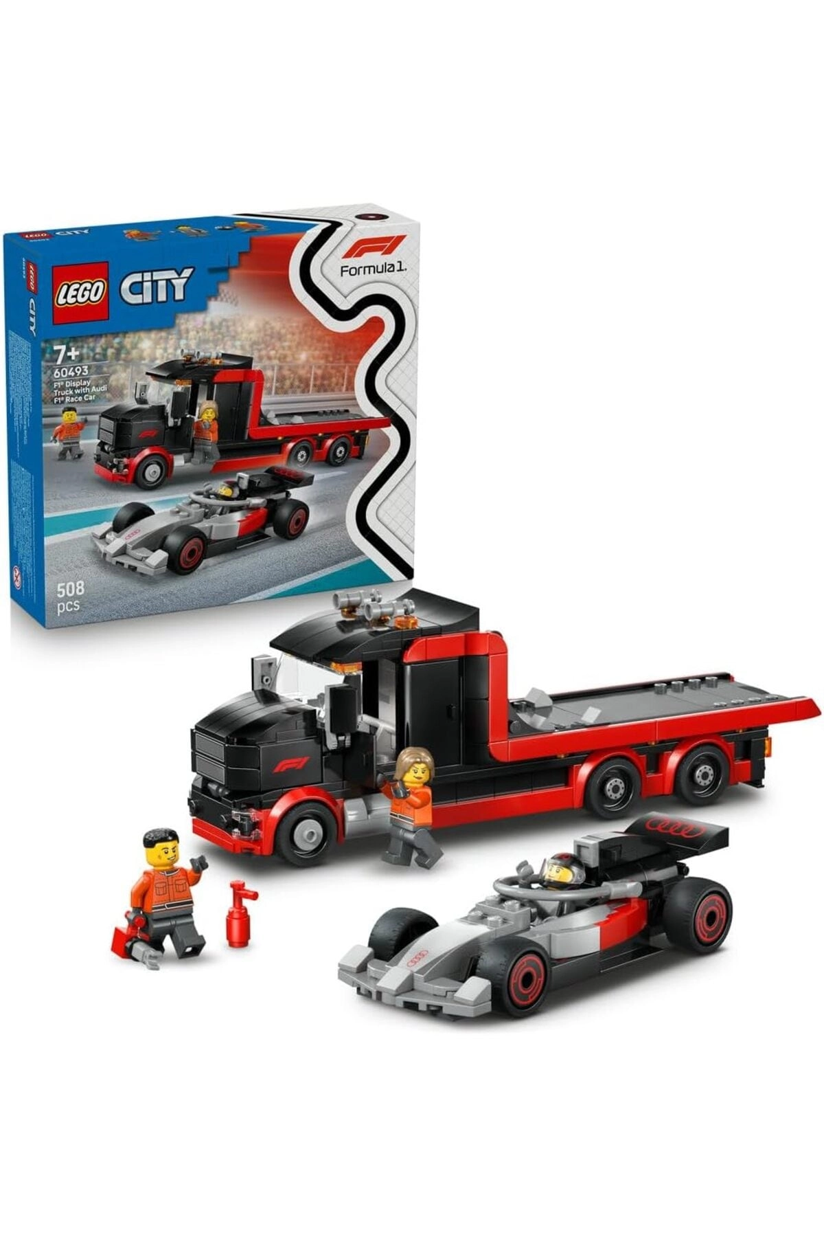 COLOR LAND CHILDRENS TOYS CENTER LLC City F1 Display Truck with Audi F1 Race Car (60493)