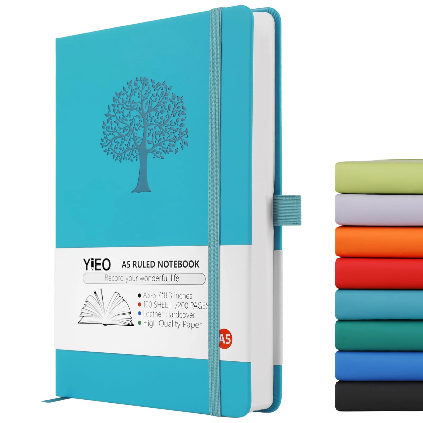 yieo Journal Notebook A5 Hardcover - Lined 200 Pages