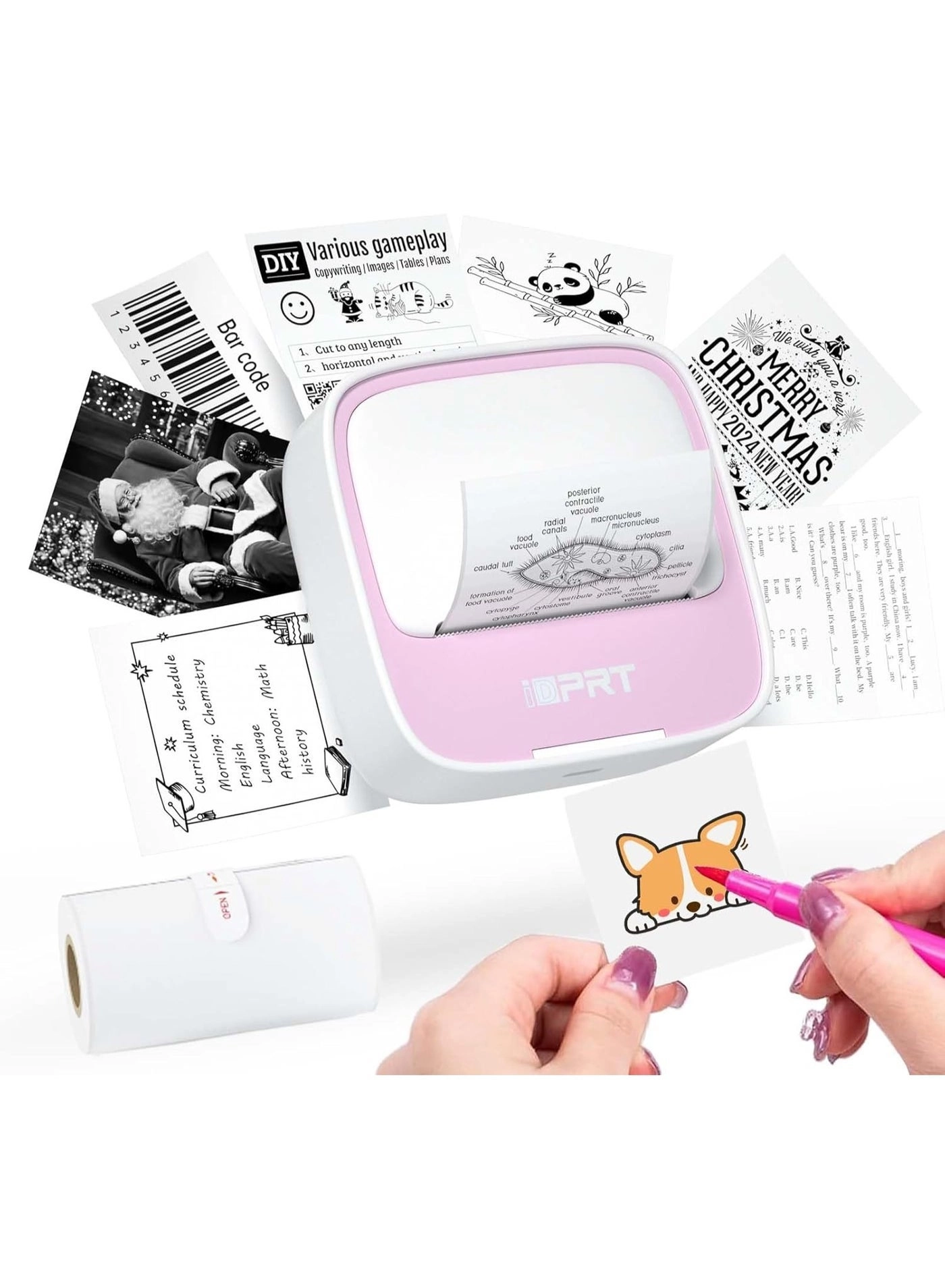 Portable Sticker Maker - Thermal Printer 1 Roll Sticker Paper Blue