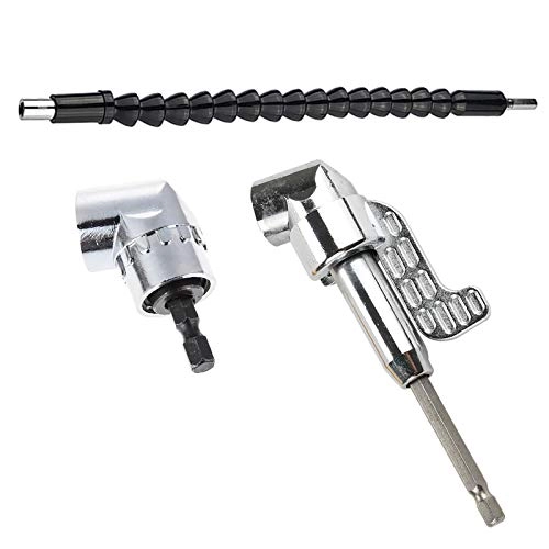 Right Angle Drill - 105 Degree + Flexible Angle Extension Bit - 11.6 inches