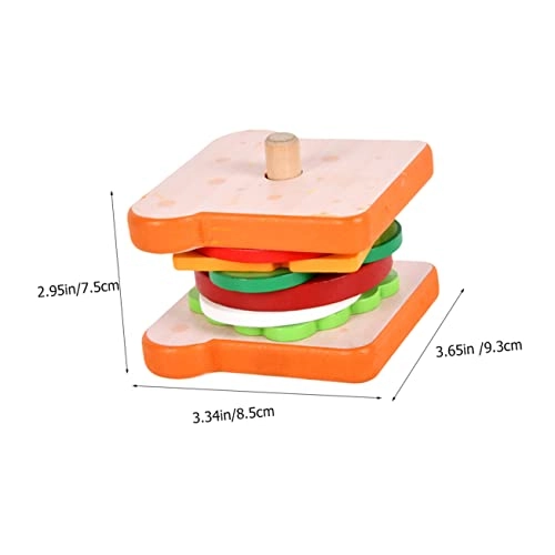 Burger Toy Stacking Toy - 3 pieces