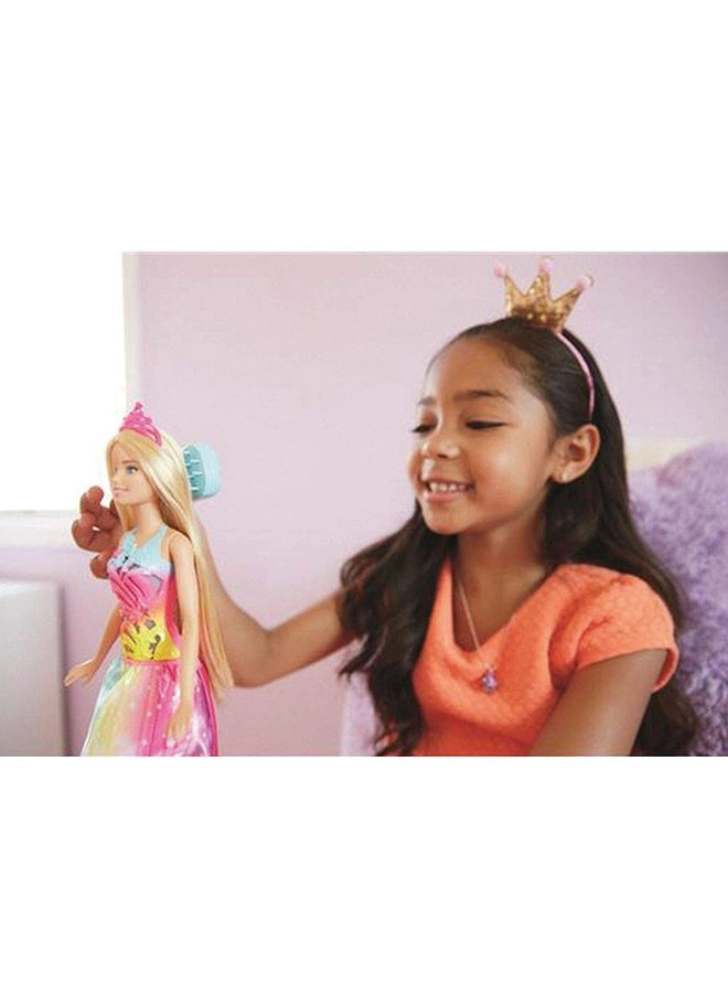Barbie Dreamtopia Brush N Sparkle Princess Fashion Doll - Plastic Multicolour Ages 3+