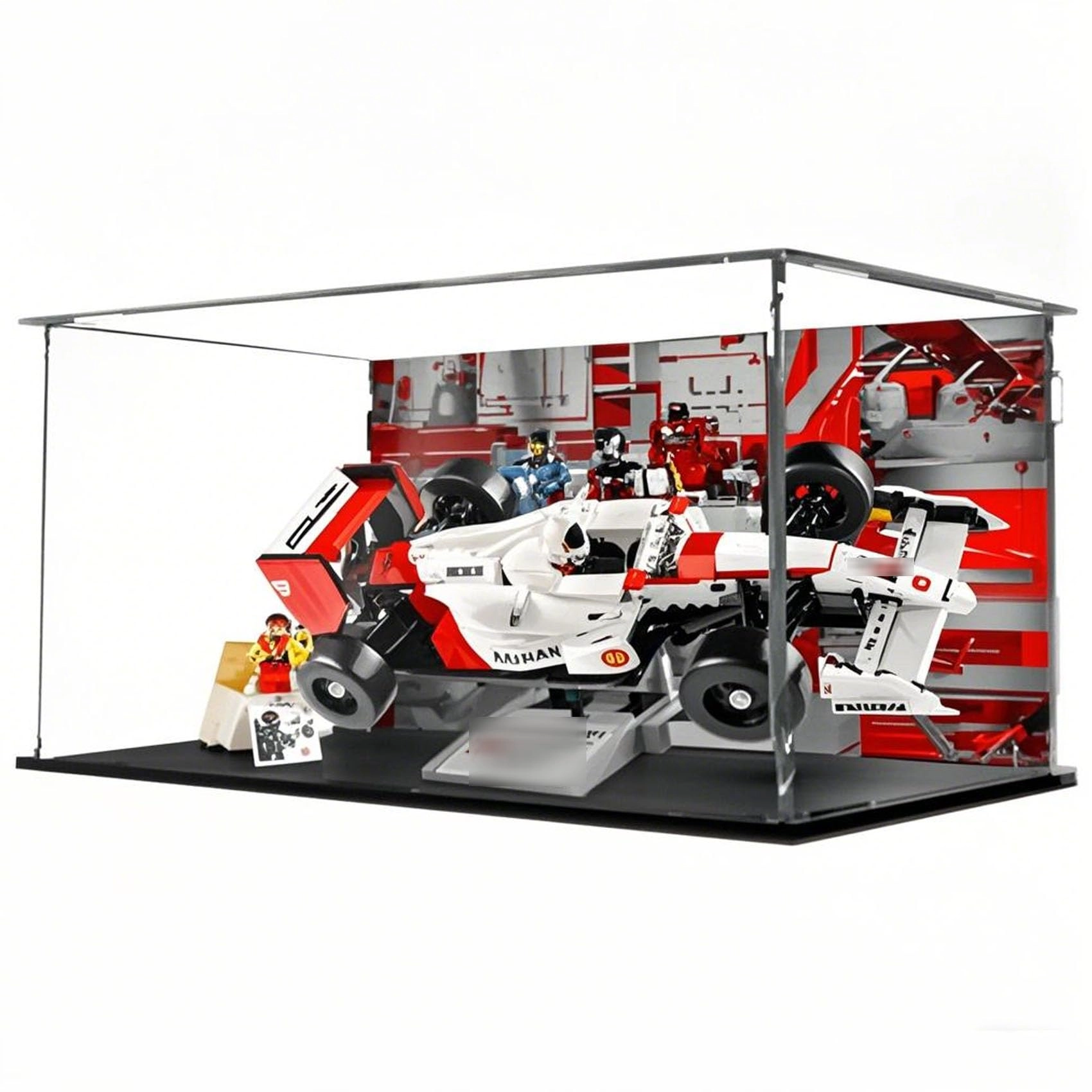 OOHNVJKI Acrylic Display Box for LEGO Racing Models 10330 - 43 x 23 x 21 cm 3mm thickness Dustproof Transparent