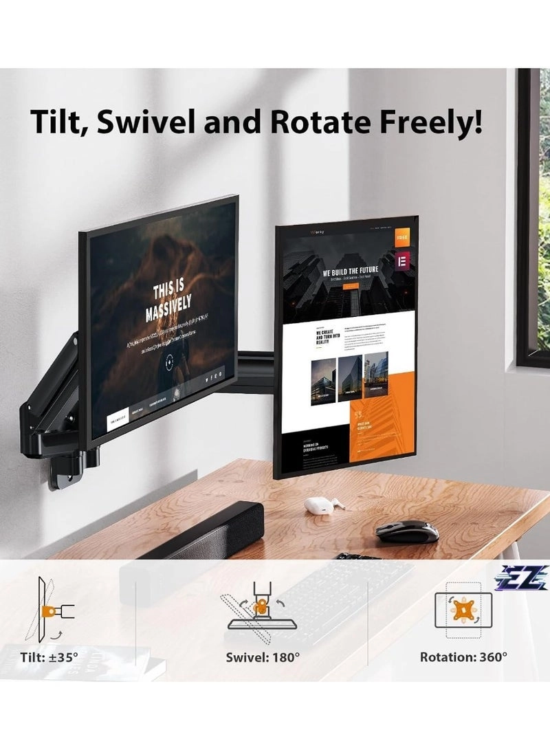 Dual Monitor Wall Mount - 2 17-32 inch 75x75/100x100mm